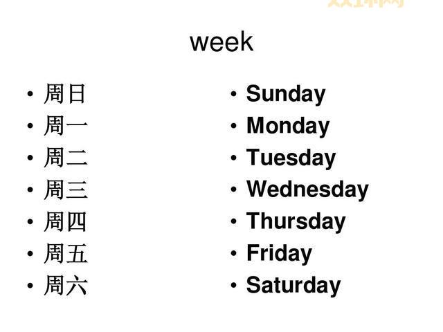 英语星期一到星期天记忆方法：从Monday到Sunday轻松掌握