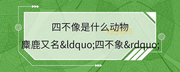 四不像究竟是什么动物？详解麋鹿等珍稀物种的奇特外貌