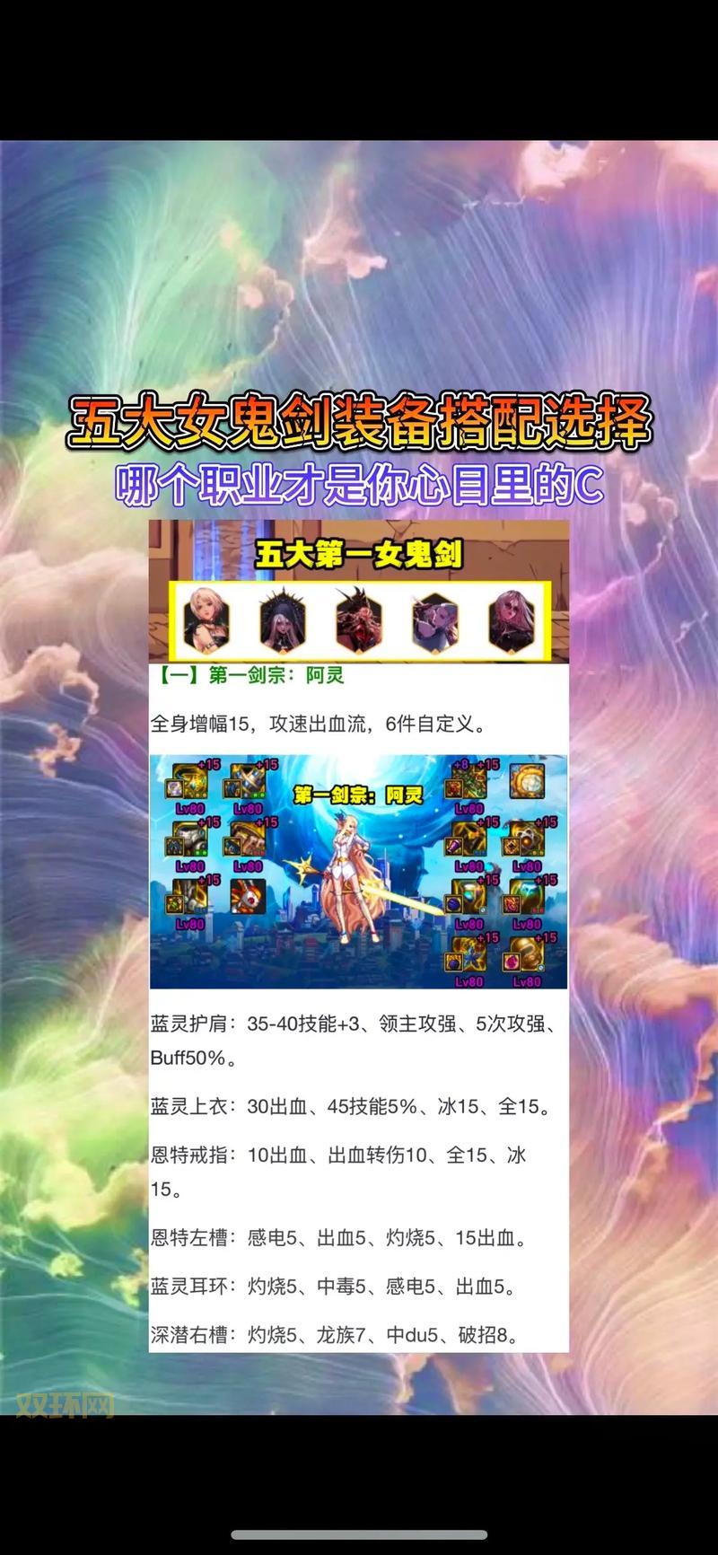 女鬼剑二觉装备怎么选?教你轻松搭配毕业装!