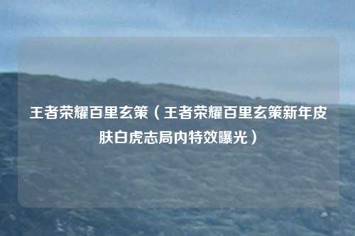王者荣耀百里玄策（王者荣耀百里玄策新年皮肤白虎志局内特效曝光）