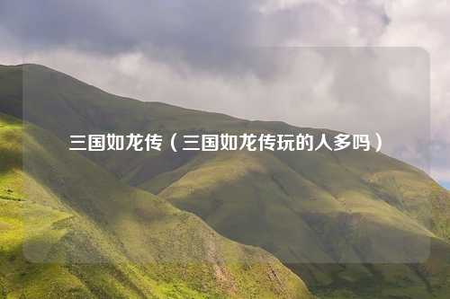 三国如龙传（三国如龙传玩的人多吗）