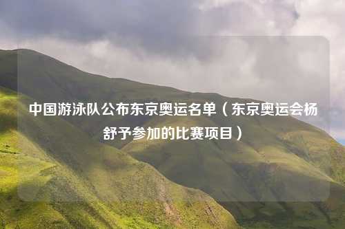 中国游泳队公布东京奥运名单（东京奥运会杨舒予参加的比赛项目）