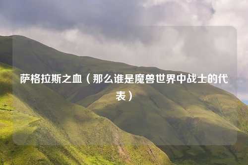 萨格拉斯之血（那么谁是魔兽世界中战士的代表）