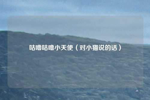 咕噜咕噜小天使（对小猫说的话）