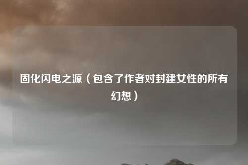 固化闪电之源(包含了作者对封建女性的所有幻想)