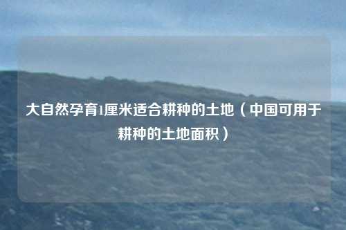 大自然孕育1厘米适合耕种的土地（中国可用于耕种的土地面积）