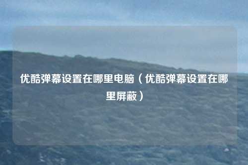 优酷弹幕设置在哪里电脑（优酷弹幕设置在哪里屏蔽）