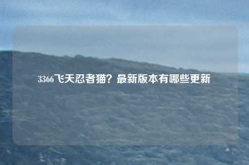 3366飞天忍者猫？最新版本有哪些更新