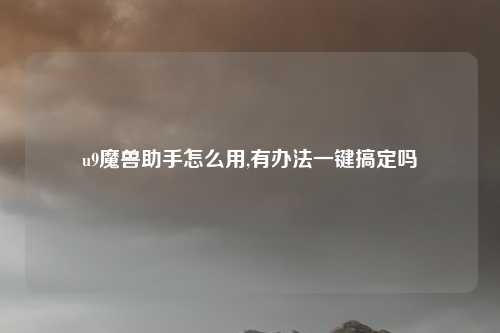 u9魔兽助手怎么用,有办法一键搞定吗