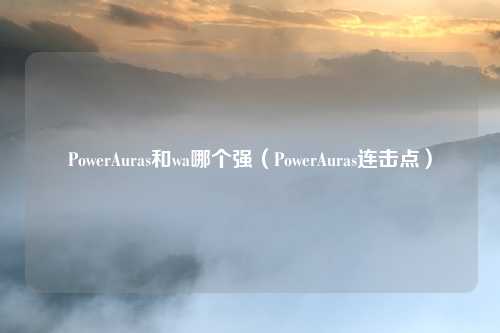 PowerAuras和wa哪个强（PowerAuras连击点）