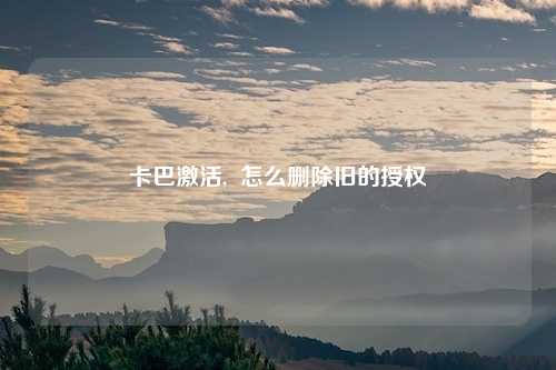 卡巴激活,  怎么删除旧的授权