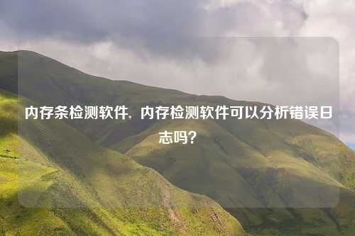 内存条检测软件,  内存检测软件可以分析错误日志吗？