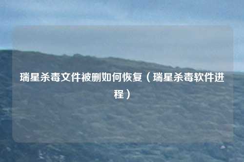 瑞星杀毒文件被删如何恢复（瑞星杀毒软件进程）