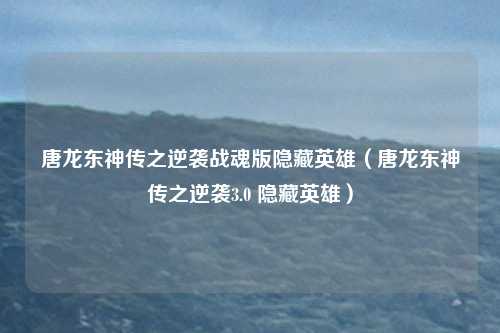 唐龙东神传之逆袭战魂版隐藏英雄（唐龙东神传之逆袭3.0 隐藏英雄）