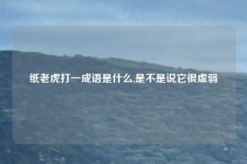 纸老虎打一成语是什么,是不是说它很虚弱