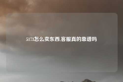 5173怎么卖东西,客服真的靠谱吗
