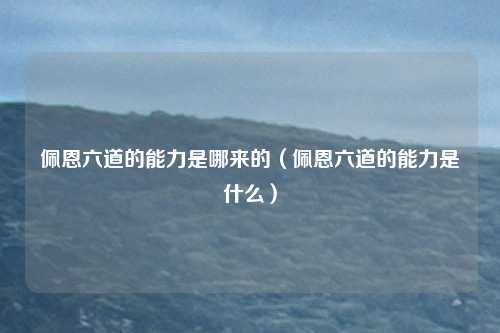 佩恩六道的能力是哪来的（佩恩六道的能力是什么）