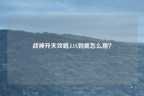 战神升天攻略,L1X到底怎么用？