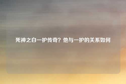 死神之白一护传奇？他与一护的关系如何
