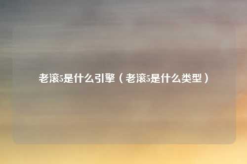 老滚5是什么引擎（老滚5是什么类型）