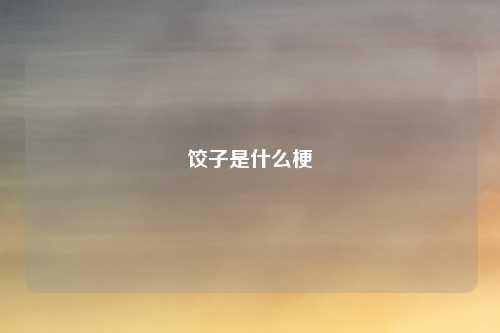 饺子是什么梗