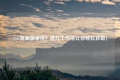 11fv资源哪里找？这几个方法让你轻松获取！
