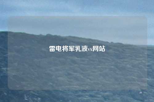 雷电将军乳液vx网站