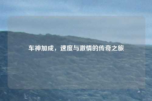 车神加成，速度与激情的传奇之旅