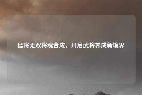 猛将无双将魂合成，开启武将养成新境界