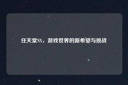任天堂NX，游戏世界的新希望与挑战
