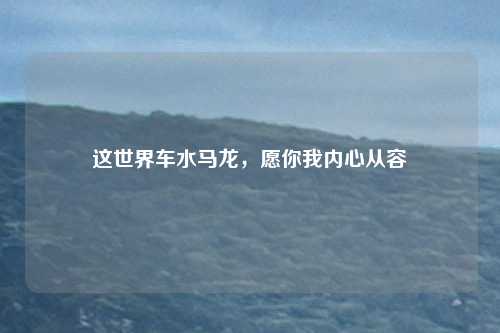 这世界车水马龙，愿你我内心从容