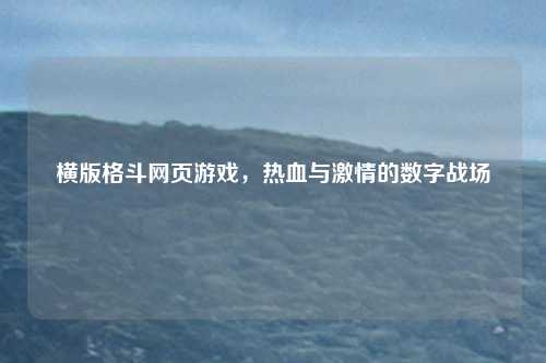 横版格斗网页游戏，热血与激情的数字战场