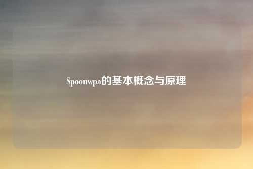 Spoonwpa的基本概念与原理