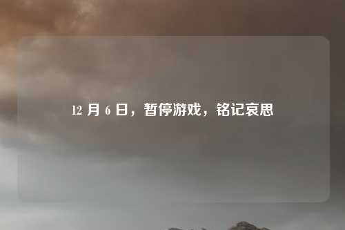 12 月 6 日,暂停游戏,铭记哀思