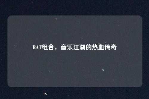 RAT组合,音乐江湖的热血传奇