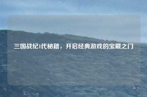 三国战纪1代秘籍,开启经典游戏的宝藏之门