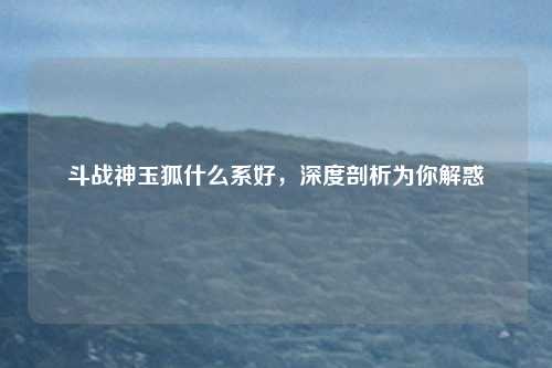 斗战神玉狐什么系好，深度剖析为你解惑