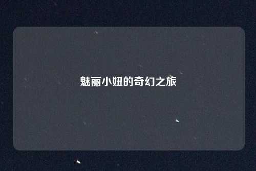 魅丽小妞的奇幻之旅