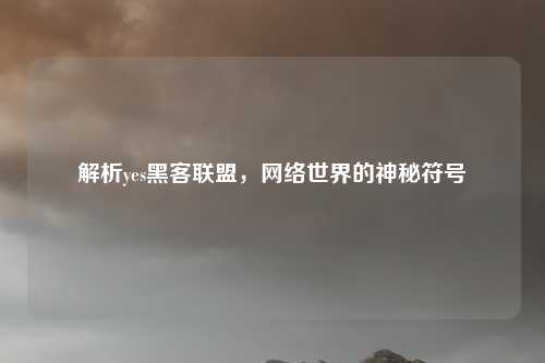 解析yes黑客联盟，网络世界的神秘符号