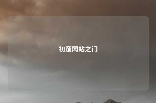 初窥网站之门