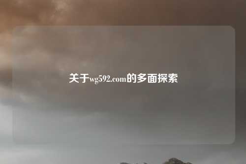 关于wg592.com的多面探索