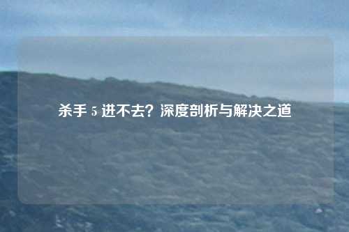 杀手 5 进不去？深度剖析与解决之道