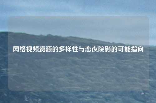 网络视频资源的多样性与恋夜院影的可能指向
