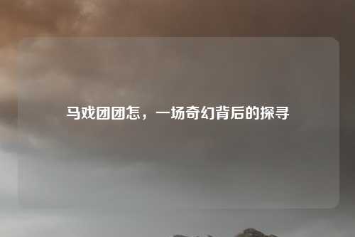 马戏团团怎，一场奇幻背后的探寻