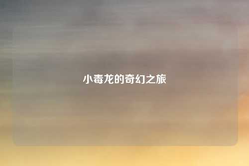 小毒龙的奇幻之旅