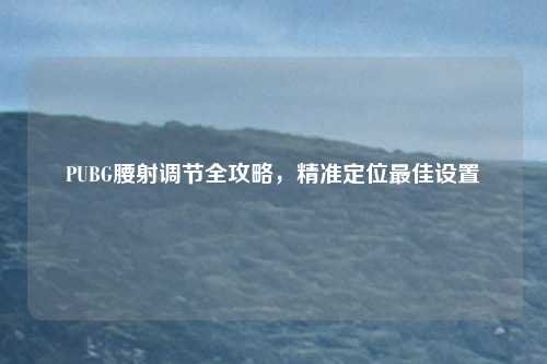 PUBG腰射调节全攻略，精准定位最佳设置