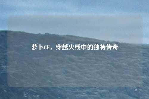 萝卜CF，穿越火线中的独特传奇