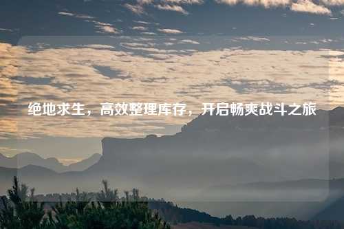 绝地求生，高效整理库存，开启畅爽战斗之旅
