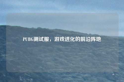 PUBG测试服，游戏进化的前沿阵地