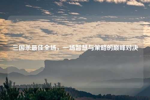 三国杀最佳全场，一场智慧与策略的巅峰对决